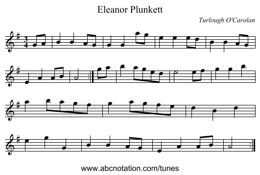 Eleanor Plunkett - staff notation