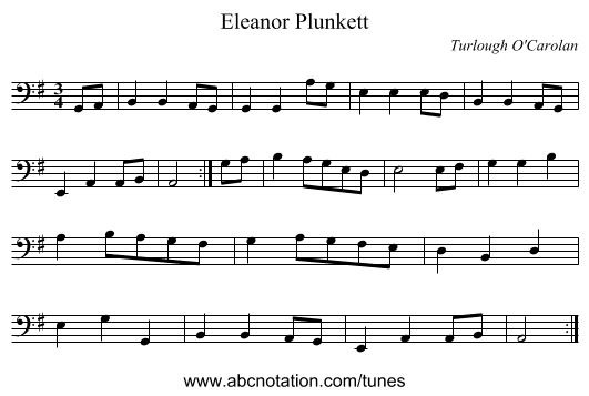 Eleanor Plunkett - staff notation