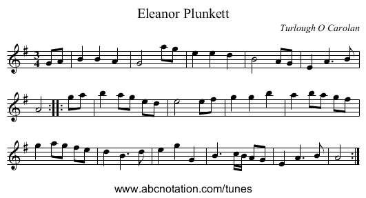 Eleanor Plunkett - staff notation