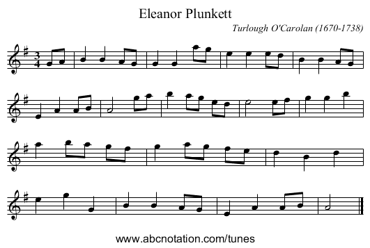 Eleanor Plunkett - staff notation