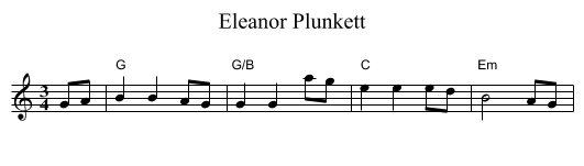 Eleanor Plunkett - staff notation