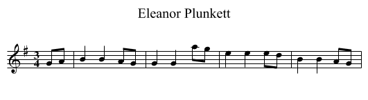 Eleanor Plunkett - staff notation