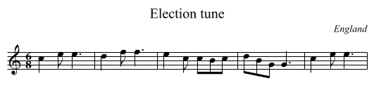 Election tune - staff notation
