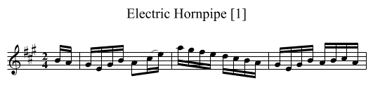 Electric Hornpipe [1] - staff notation