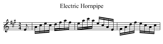 Electric Hornpipe - staff notation