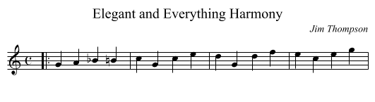 Elegant and Everything Harmony - staff notation