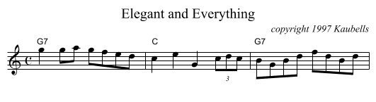 Elegant and Everything - staff notation