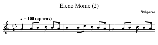 Eleno Mome (2) - staff notation