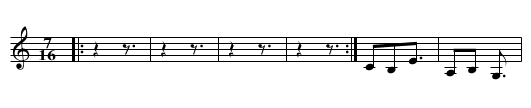 Elenska Racenica - staff notation