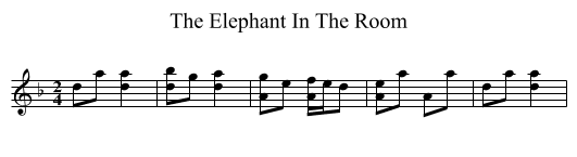 Elephant In The Room, The  - staff notation