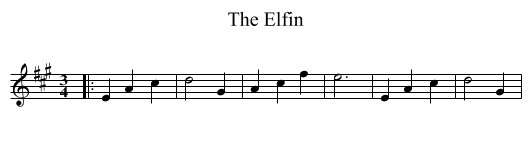 Elfin, The  - staff notation