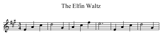 Elfin Waltz, The - staff notation