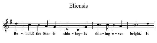 Eliensis - staff notation