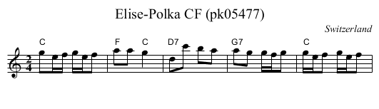 Elise-Polka CF (pk05477) - staff notation