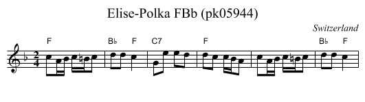 Elise-Polka FBb (pk05944) - staff notation