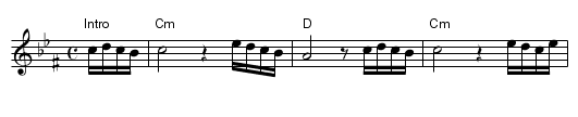 Eliyahu HaNavi - staff notation