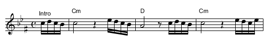 Eliyahu HaNavi - staff notation