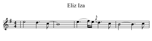 Eliz Iza - staff notation