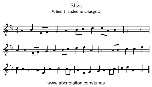 Eliza - staff notation