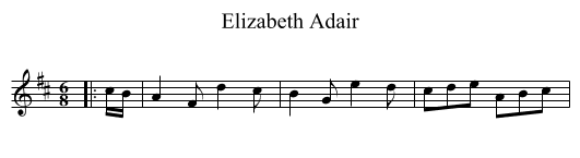 Elizabeth Adair - staff notation