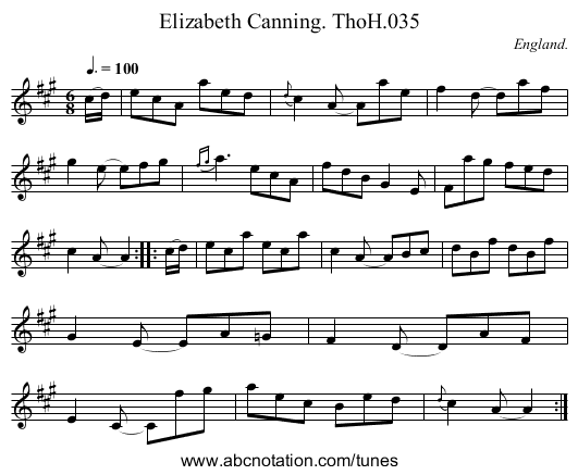 Elizabeth Canning. ThoH.035 - staff notation