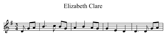 Elizabeth Clare - staff notation
