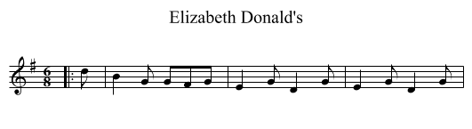 Elizabeth Donald's - staff notation