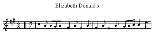 Elizabeth Donald's - staff notation