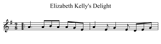 Elizabeth Kelly's Delight - staff notation
