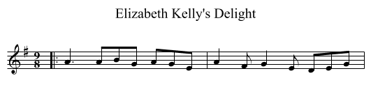 Elizabeth Kelly's Delight - staff notation