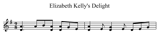 Elizabeth Kelly's Delight - staff notation