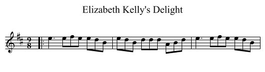 Elizabeth Kelly's Delight - staff notation