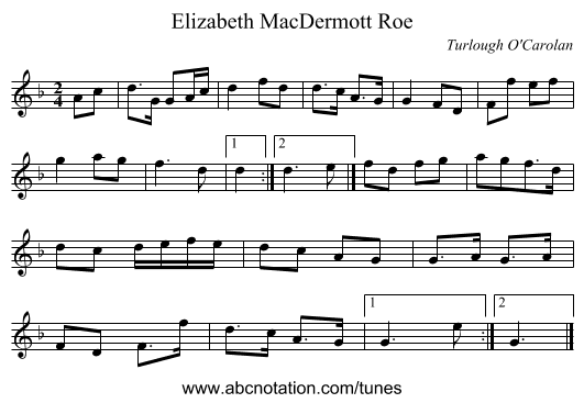 Elizabeth MacDermott Roe - staff notation