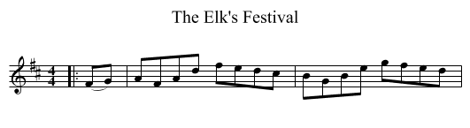Elk's Festival, The  - staff notation