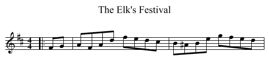Elk's Festival, The  - staff notation