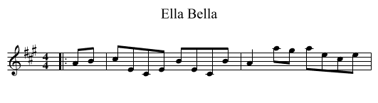 Ella Bella - staff notation