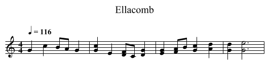 Ellacomb - staff notation