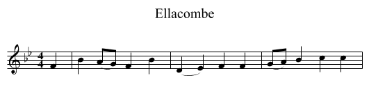 Ellacombe - staff notation