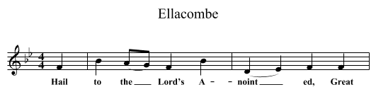 Ellacombe - staff notation