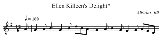 Ellen Killeen's Delight* - staff notation