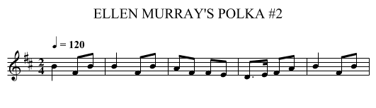 ELLEN MURRAY'S POLKA #2 - staff notation