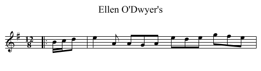 Ellen O'Dwyer's - staff notation