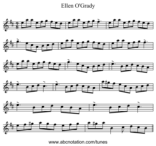 Ellen O'Grady - staff notation