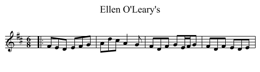 Ellen O'Leary's - staff notation