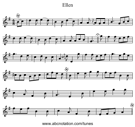 Ellen - staff notation