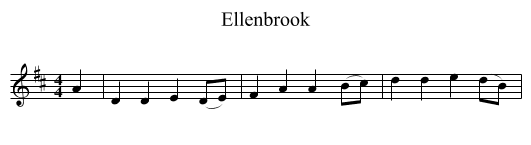 Ellenbrook - staff notation