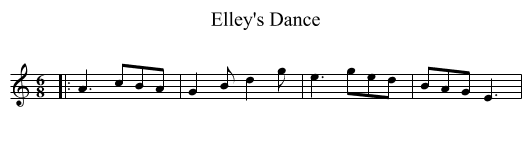 Elley's Dance - staff notation