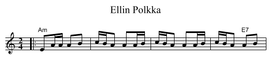 Ellin Polkka - staff notation