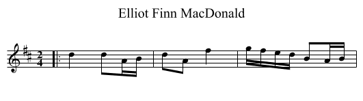 Elliot Finn MacDonald - staff notation