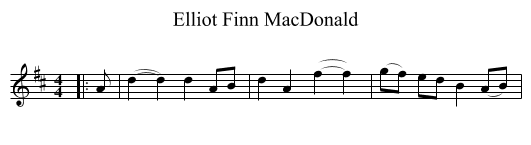 Elliot Finn MacDonald - staff notation